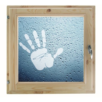 Окно, 60×60см, "Рука", однокамерный стеклопакет