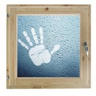Окно 70х70 см, "Рука", однокамерный стеклопакет, хвоя - фото 298095301