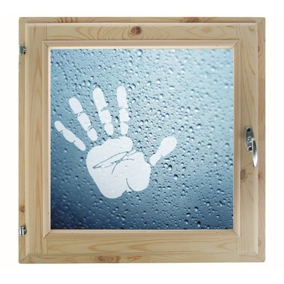 Окно 60х70 см, "Рука", однокамерный стеклопакет, уплотнитель, хвоя