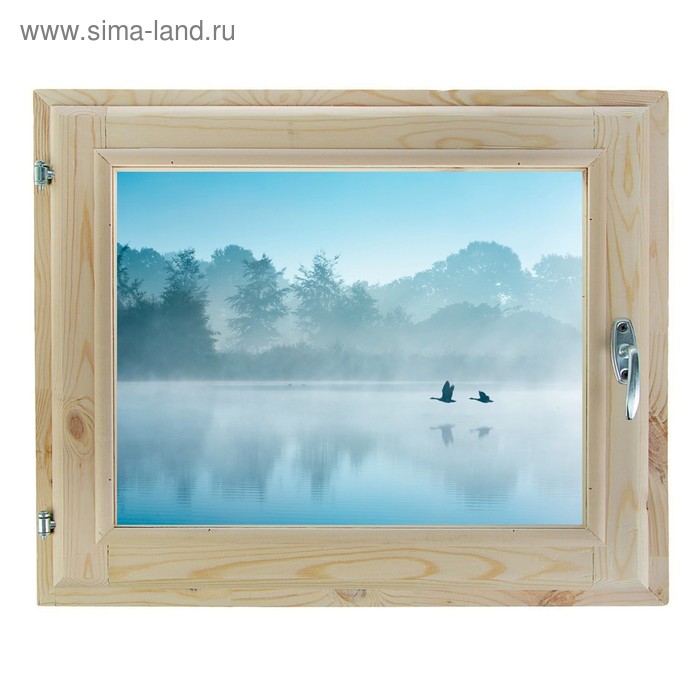 Окно, 40×60см, "Туман над рекой", однокамерный стеклопакет - Фото 1