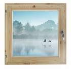 Окно 100х100 см, "Туман над рекой", однокамерный стеклопакет, хвоя - фото 298095339