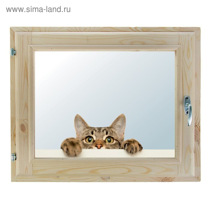 Окно, 40×60см, "Кошак", однокамерный стеклопакет - Фото 1
