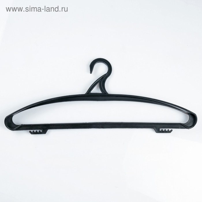 Вешалка-плечики для верхней одежды, размер 50-52, цвет чёрный - Фото 1
