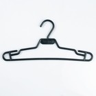 Вешалка-плечики для одежды подростковая, размер 42-44, цвет чёрный - Фото 1
