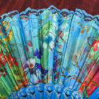 Веер пластик, текстиль "Цветы с кружевом" МИКС 23 см - Фото 2