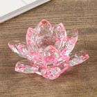 Сувенир стекло "Лотос розовый" диам 9,5 см - фото 8601241