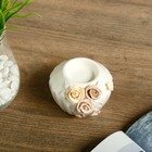 Подсвечник керамика на 1 свечу "Розы" МИКС 6х9,5х9 см - Фото 4