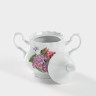 Сахарница Добрушский завод «Сирень», 550 мл, с крышкой, фарфор, белая - Фото 2