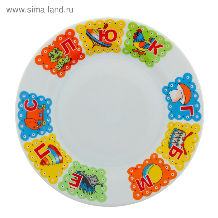 Тарелка 175 мл мелкая "Азбука" - Фото 1