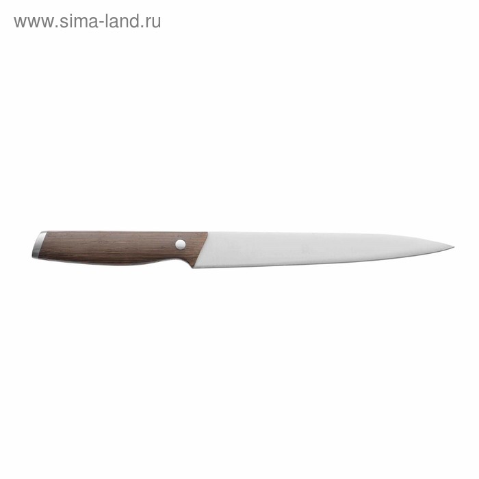 Нож для мяса, с рукоятью из тёмного дерева, 20 см - Фото 1