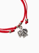 Браслет-оберег «Красная нить. Слон», на счастье, цвет чернёное серебро, L=20 см - Фото 2