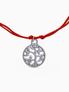 Браслет-оберег «Красная нить» денежное дерево, цвет чернёное серебро, 20 см - Фото 2