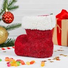 Конфетница «Сапожок», с веточкой, на завязке, вместимость 400 г, красная - Фото 3