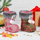 Конфетница «Сапожок», с ёлочками, на завязках, цвета МИКС - Фото 4