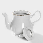 Чайник фарфоровый «Романс», 800 мл, цвет белый - Фото 3