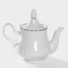 Чайник фарфоровый «Романс», 800 мл, цвет белый - фото 4597317