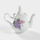 Чайник «Сирень», 800 мл, цвет белый - Фото 2