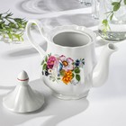 Чайник заварочный Добрушский завод «Букет цветов», 800 мл, фарфор, белый - Фото 2