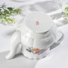 Чайник заварочный Добрушский завод «Букет цветов», 800 мл, фарфор, белый - Фото 4