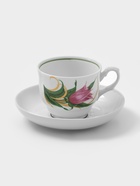 Чайная пара Добрушский завод «Колокольчики», 2 предмета: чашка 250 мл, блюдце d=15 см, фарфор, белая - Фото 1