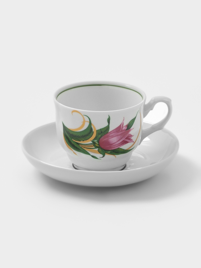 Чайная пара Добрушский завод «Колокольчики», 2 предмета: чашка 250 мл, блюдце d=15 см, фарфор, белая - Фото 1