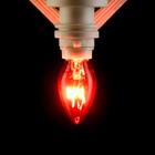 Лампочка накаливания E12, 10W, для ночников и гирлянд, красная, 220 В - Фото 7