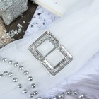 Пряжка для платка «Прямоугольник», цвет белый в серебре - Фото 2