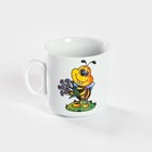 Кружка детская Добрушский завод «Пчёлы», 200 мл, фарфор, белая, рисунок МИКС - Фото 4