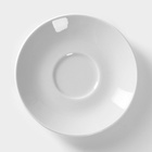 Кофейная пара Добрушский завод «Бельё», 2 предмета: чашка 100 мл, блюдце d=11 см, фарфор, белая - Фото 3