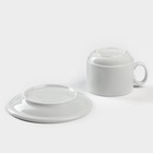 Чайная пара Добрушский завод «Бельё», 2 предмета: чашка 220 мл, блюдце d=13.8 см, фарфор, белая 507828 Чайная пара Добрушский завод «Бельё», 2 предмета: чашка 220 мл, блюдце d=13.8 см, фарфор, белая 507828