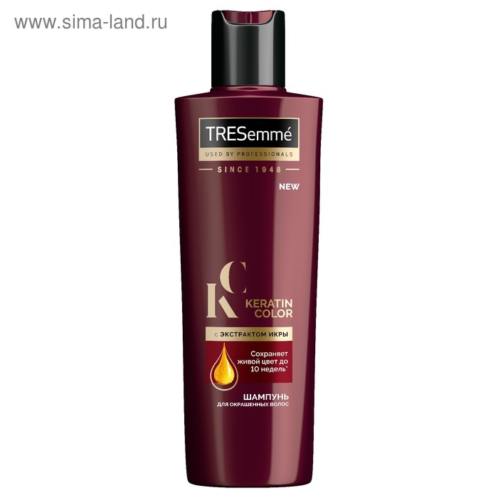 Шампунь для волос Tresemme Keratin Color для окрашенных волос, с экстрактом икры, 230 мл - Фото 1
