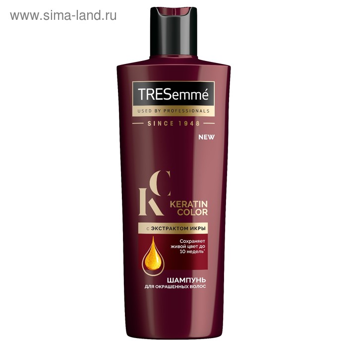 Шампунь для волос Tresemme Keratin Color, с экстрактом икры, 400 мл - Фото 1