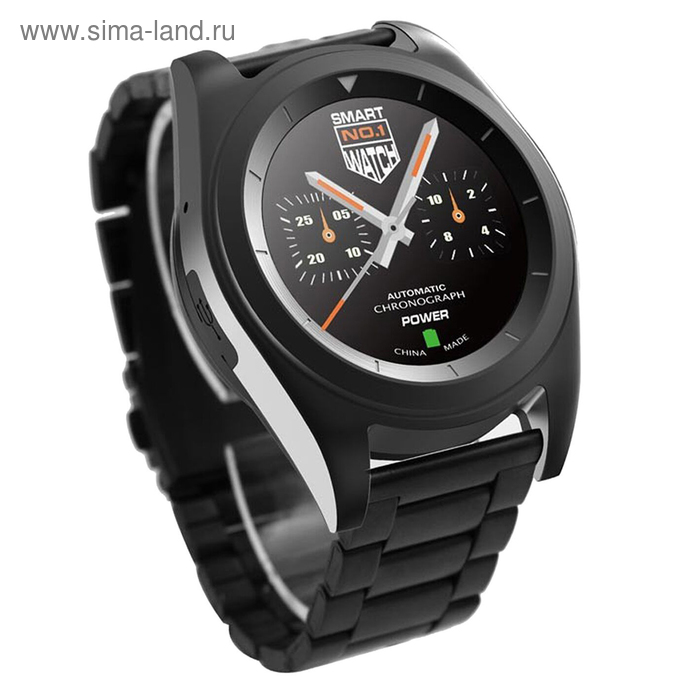 Смарт-часы NO.1 G6, цветной дисплей 1.2", стальной ремешок, чёрные - Фото 1