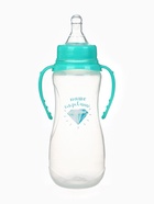 Бутылочка для кормления M&B «Наше сокровище», классическое горло, с ручками, от 0 мес., 250 мл., приталенная, бирюзовый - фото 50819316