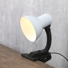 Лампа настольная Е27, с выкл. на зажиме (220В) белая 26х13х11 RISALUX - Фото 4