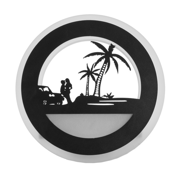 Бра «Романтика» LED 24 Вт 3000-4000К черный 22×3.8×22 см - Фото 1