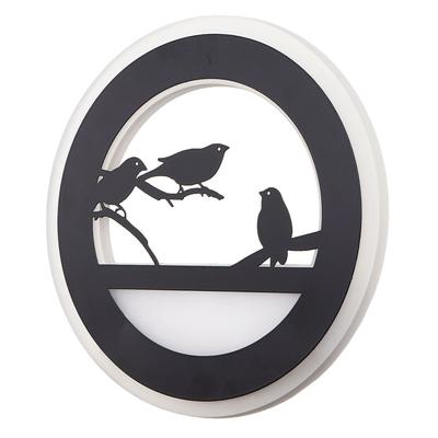 Бра «Воробушки» LEDx90 черная 22×3.8×22 см