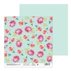 Бумага для скрапбукинга «Нежные цветы», 20 × 21.5 см, 180 г/м - Фото 1
