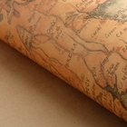 Бумага упаковочная "Карта", песочный, 50 х 70 см - Фото 1