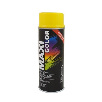 Эмаль-аэрозоль MAXI COLOR RAL1021, Жёлтая, 400 мл