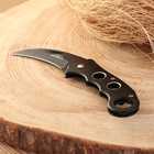 Нож складной «Клык» 15 см, клинок 76 мм/2 мм, рукоять металл с кольцом - Фото 2