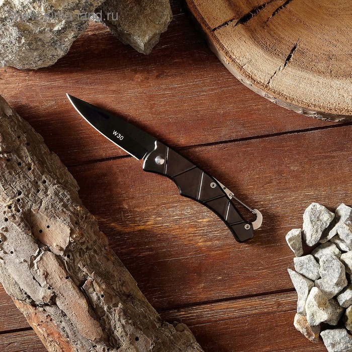 Нож складной «Разведчик», 15.4 см, клинок 66 мм/1.2 мм, карабин - Фото 1