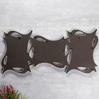 Фоторамка пластик на 3 фото 10х15 см "Плавные линии" белая 26,5х57,5 см - фото 20865598