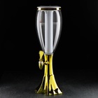 Башня пивная Gold, колба с подсветкой, 3 л, пластик, батарейки cr 2032, золотистая 3783417