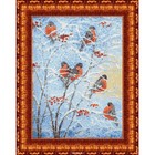 Канва с нанесённым рисунком для вышивки крестиком «Снегири» - фото 301322891