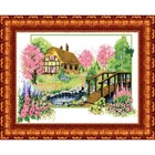 Канва с нанесённым рисунком для вышивки крестиком «Весеннее цветение», размер 32x47 см - фото 298642071
