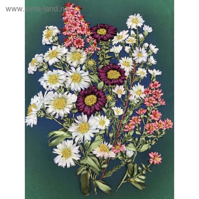 Набор для вышивания лентами «Полевые цветы» - Фото 1
