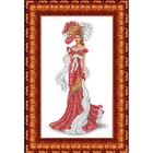 Ткань схема для бисера и креста «Дама с шарфом» - фото 300831496