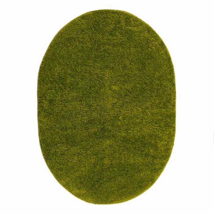 Ковёр Фризе «Шегги», цвет салатовый, овал 160х230 см - фото 2056445