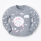 Пижама для девочки (брюки и джемпер) "Барашек",меланж, р-р 34 (122-128 см) 7-8 лет, 95% хл, 5% эл - фото 34985057